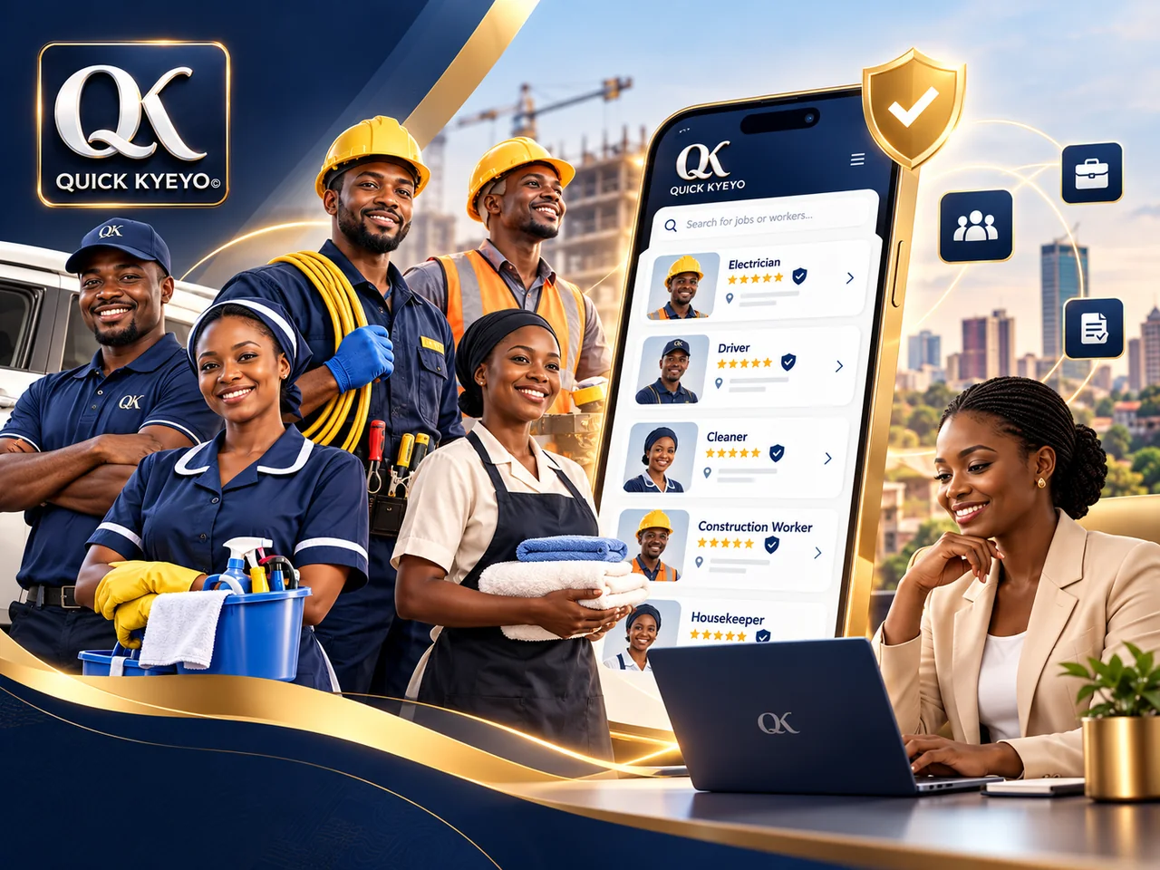 Quick Kyeyo workers and digital support tools